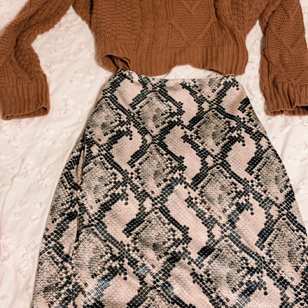 Snakeskin skirt